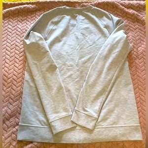 Lululemon Men's City Sweat Crew Heathered Ultra Light Grey / Sea Salt Size M